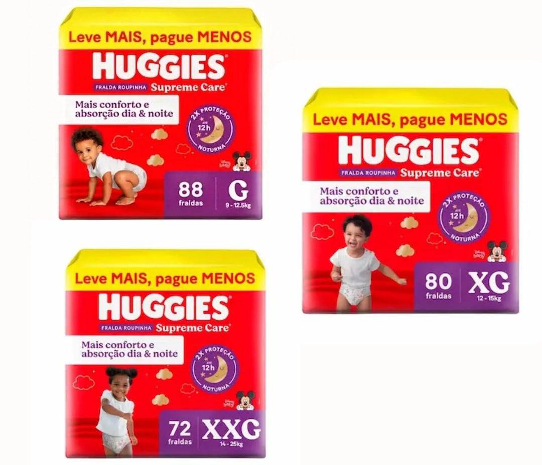 Fralda Huggies Supreme Care Roupinha (Pacote maior)