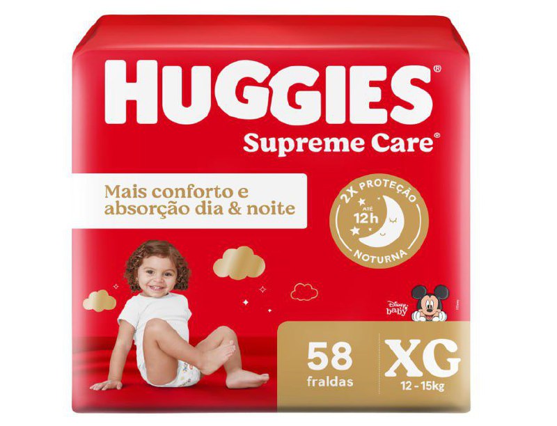 Fralda Huggies Supreme Care XG 58 Unidades