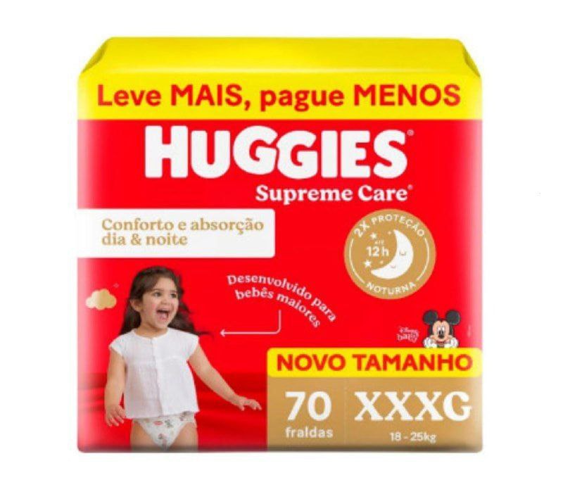 Fralda Huggies Supreme Care XXXG 70 unidades
