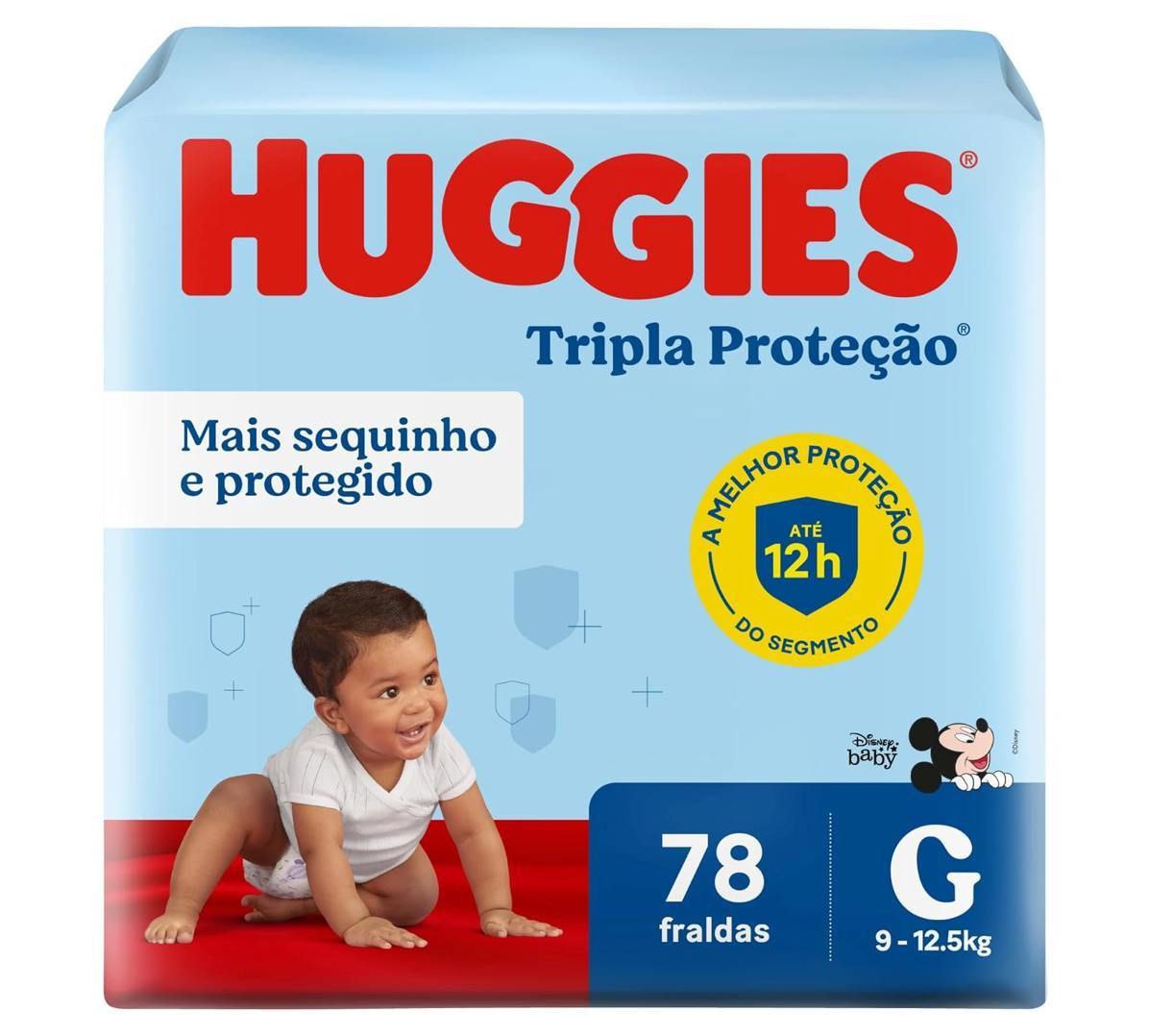 Fralda Huggies Tripla Proteção G 78 unidades