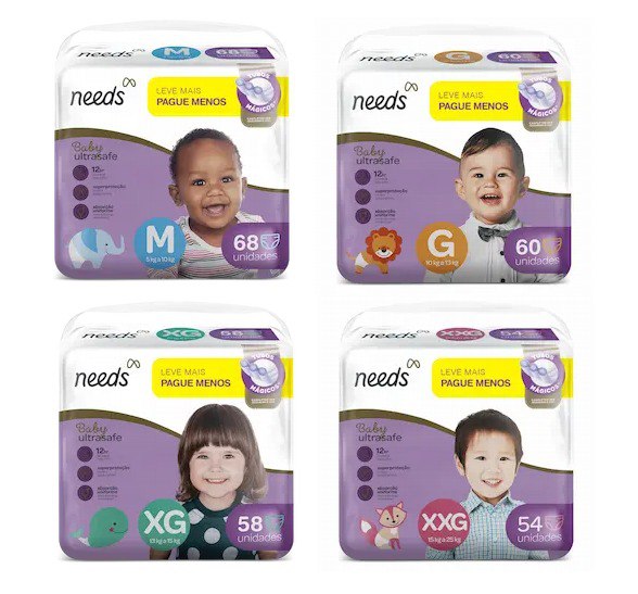 Fralda Needs Baby Ultrasafe Hiper (Fita)
