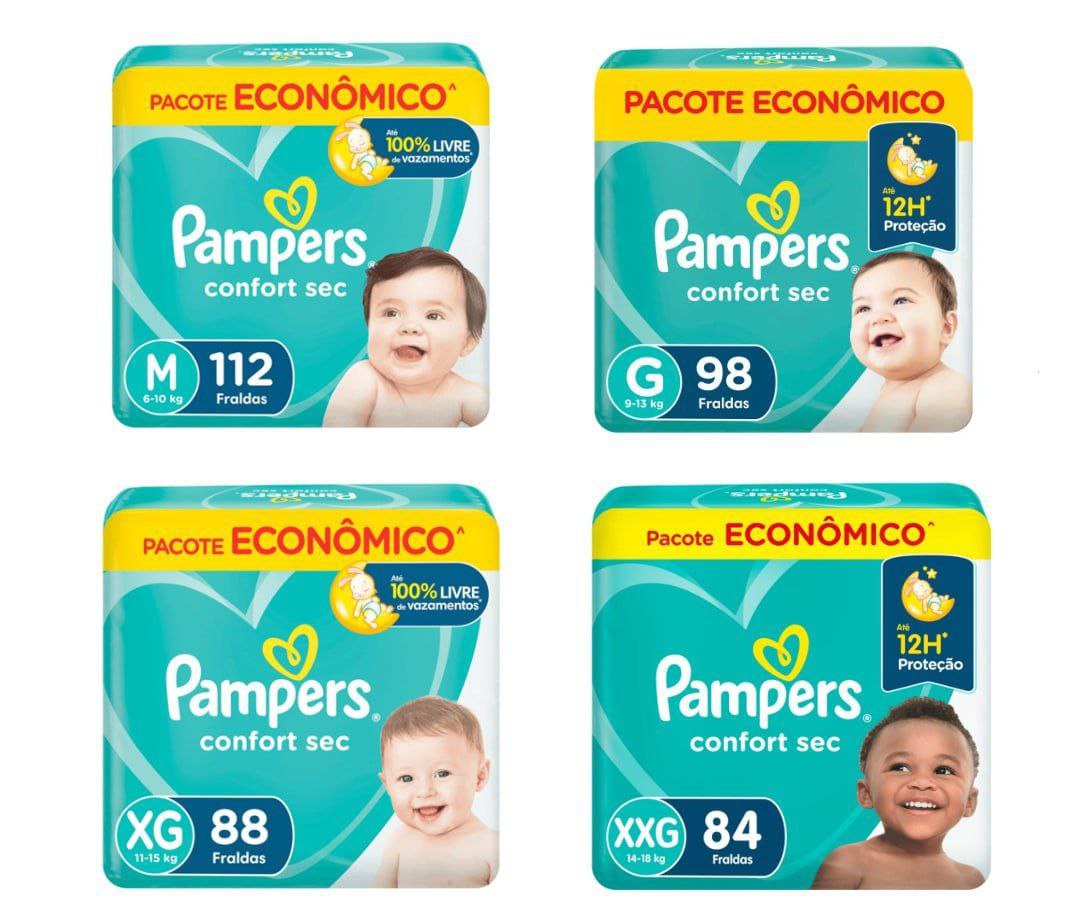 Fralda Pampers Confort Sec