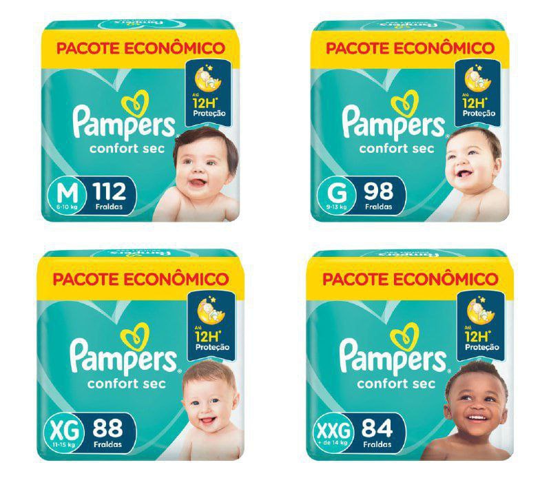 Fralda Pampers Confort Sec