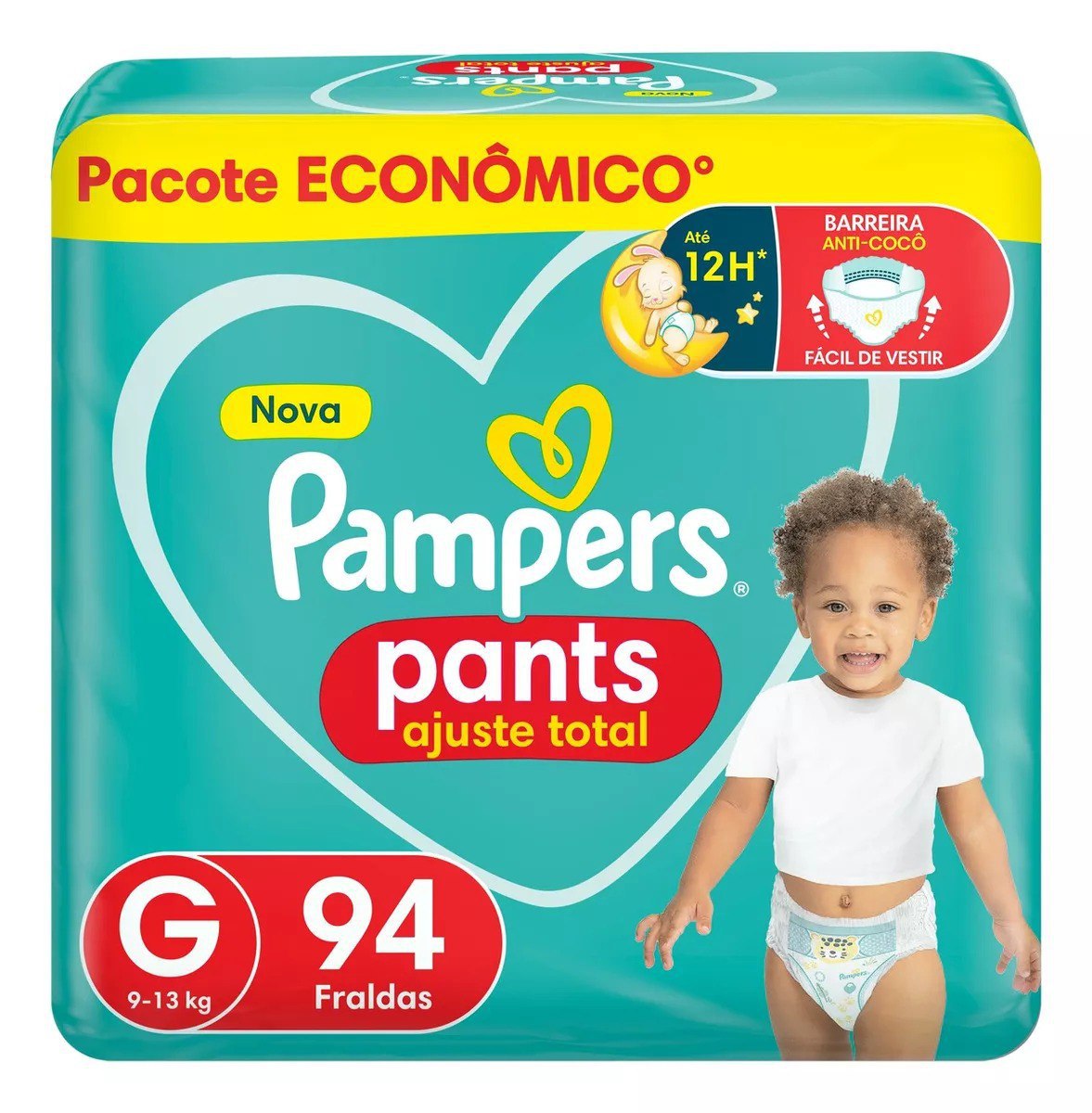 Fralda Pampers Pants Ajuste Total G 94 unidades