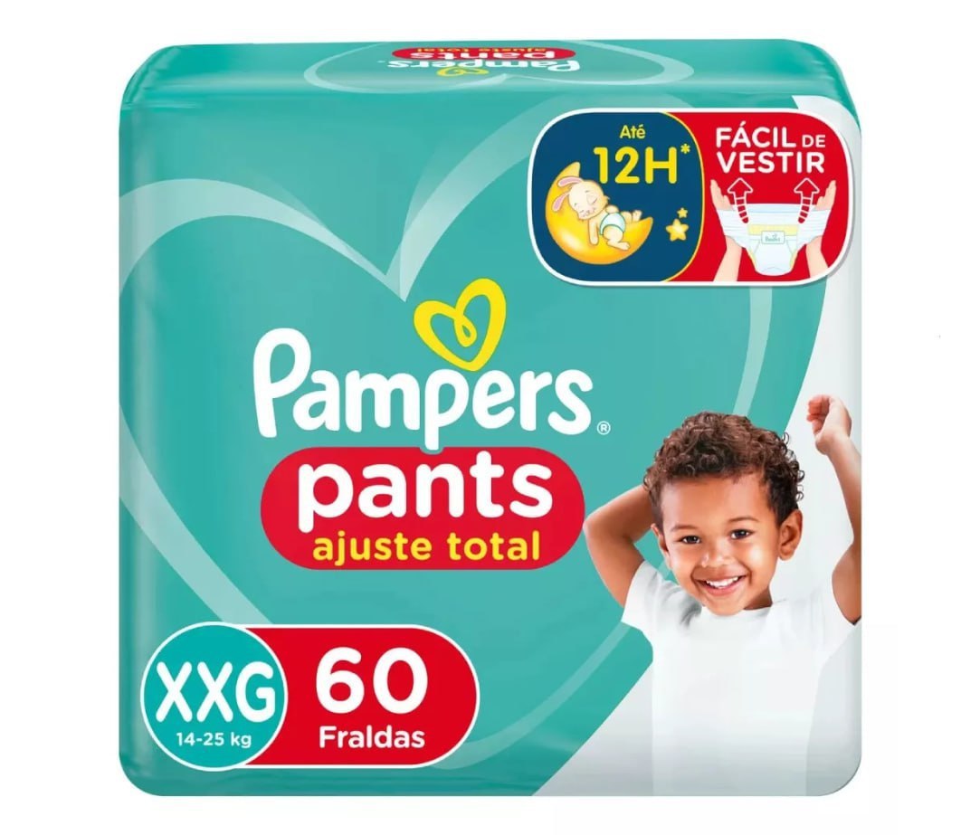 Fralda Pampers Pants Ajuste Total XXG 86 unidades