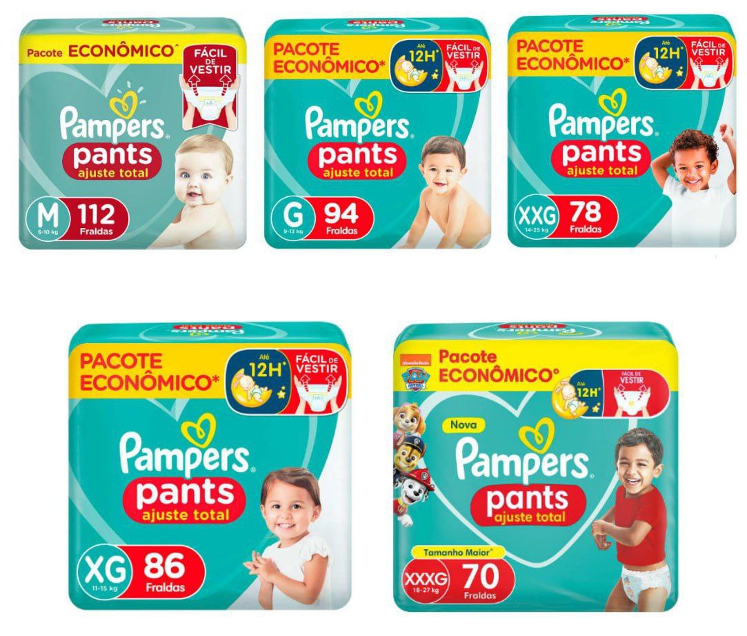 Fralda Pampers Pants Ajuste Total