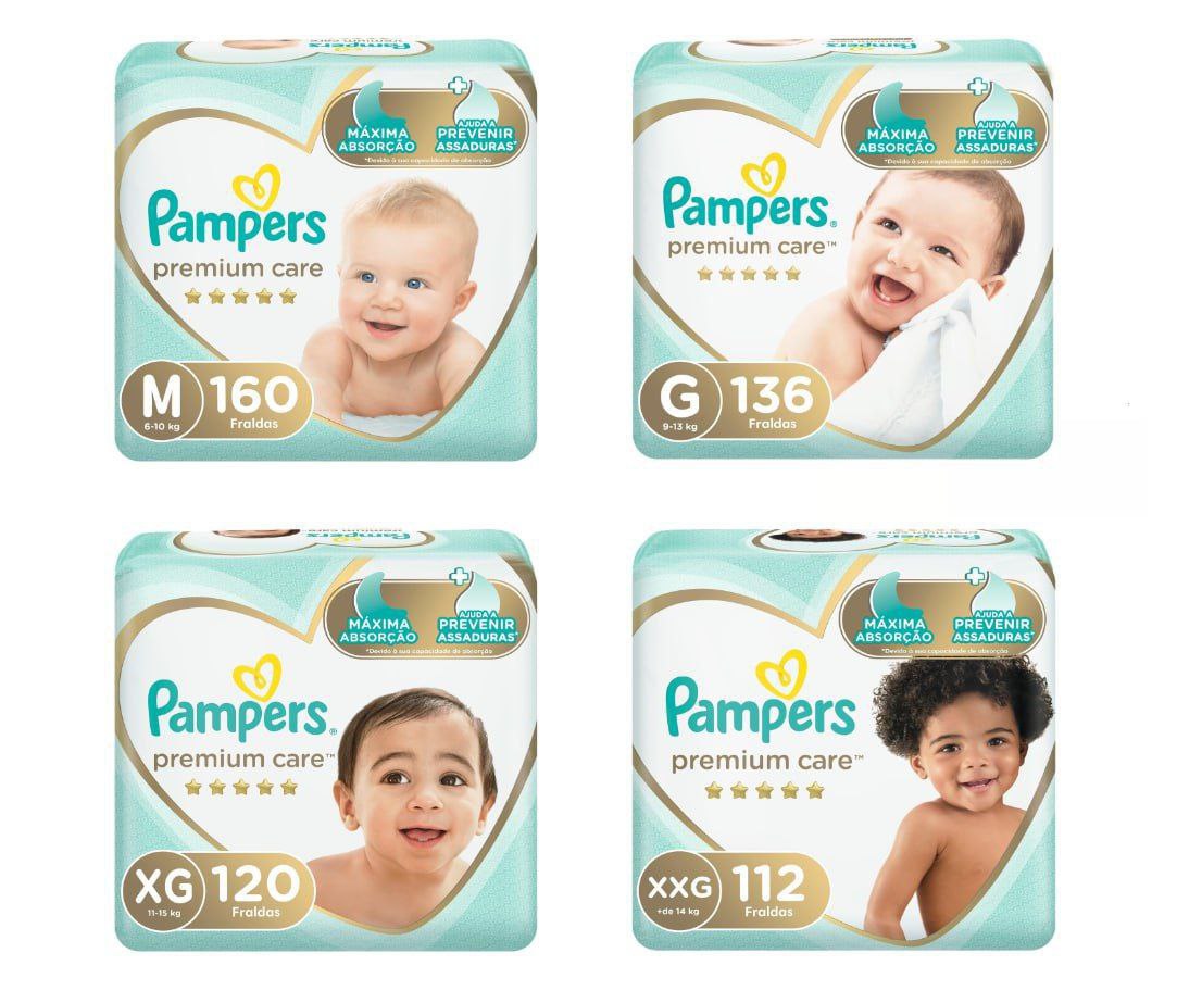 Fralda Pampers Premium Care