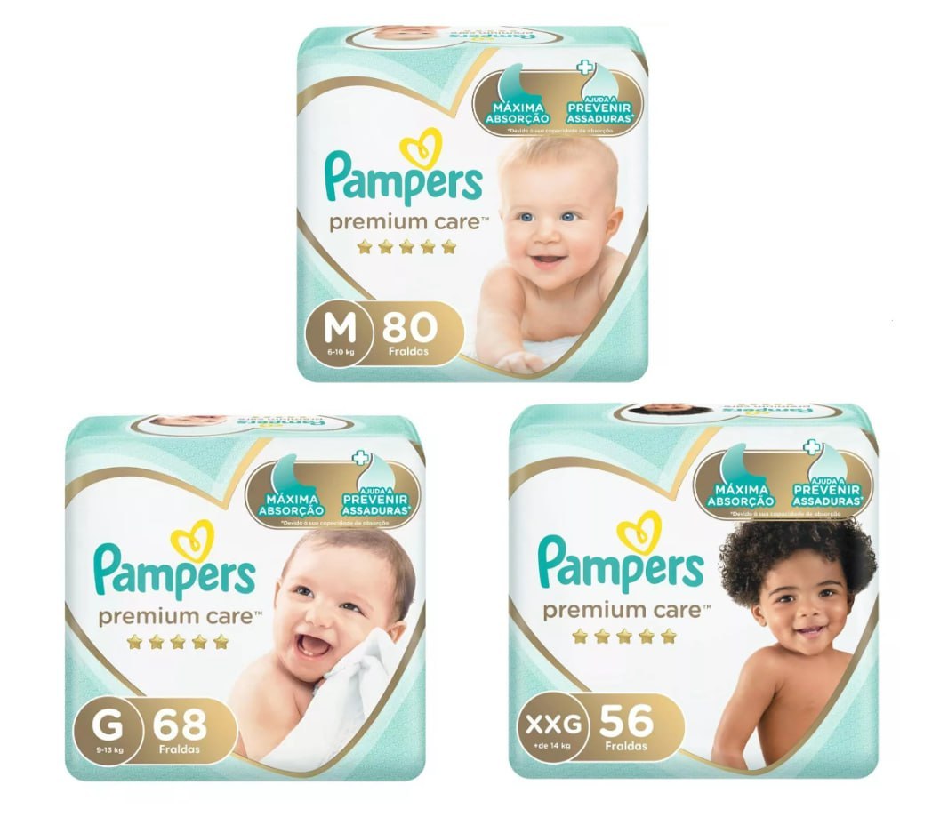Fralda Pampers Premium Care Fita