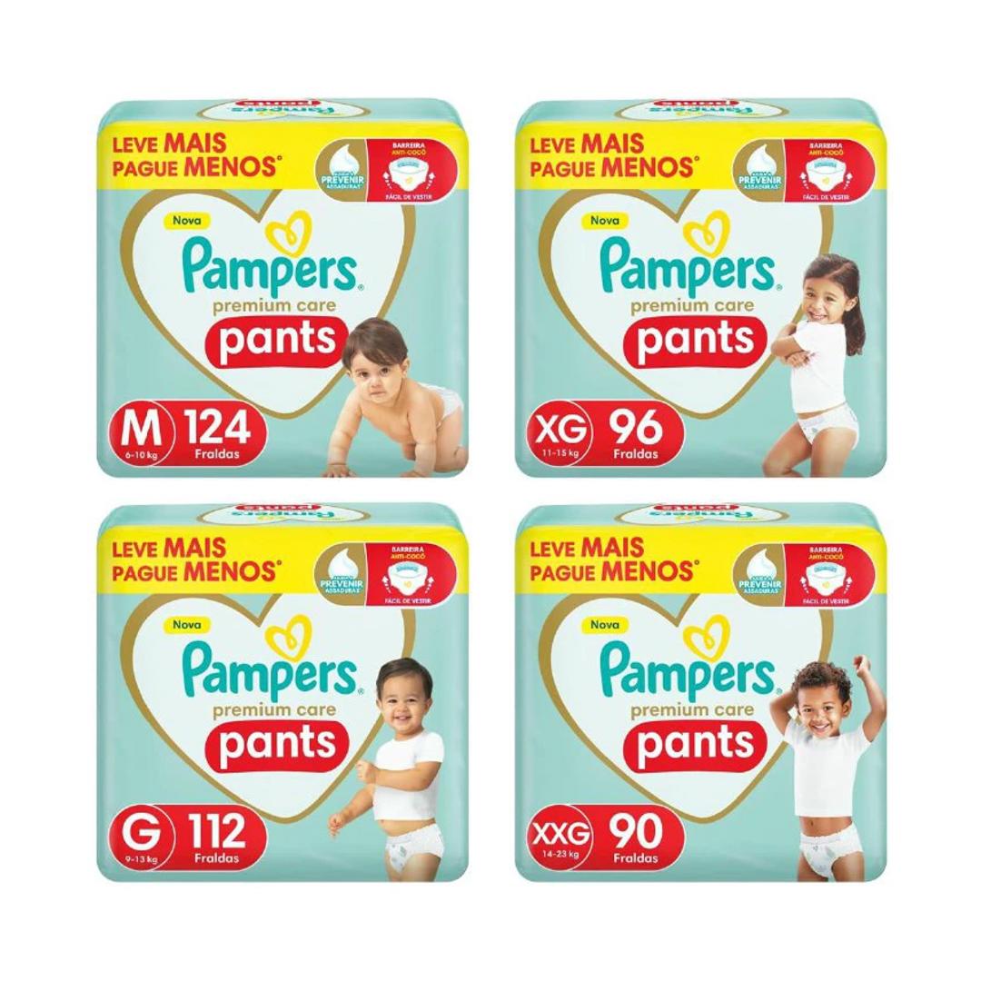 Fralda Pampers Premium Care Pants ( M, XG e XXG )