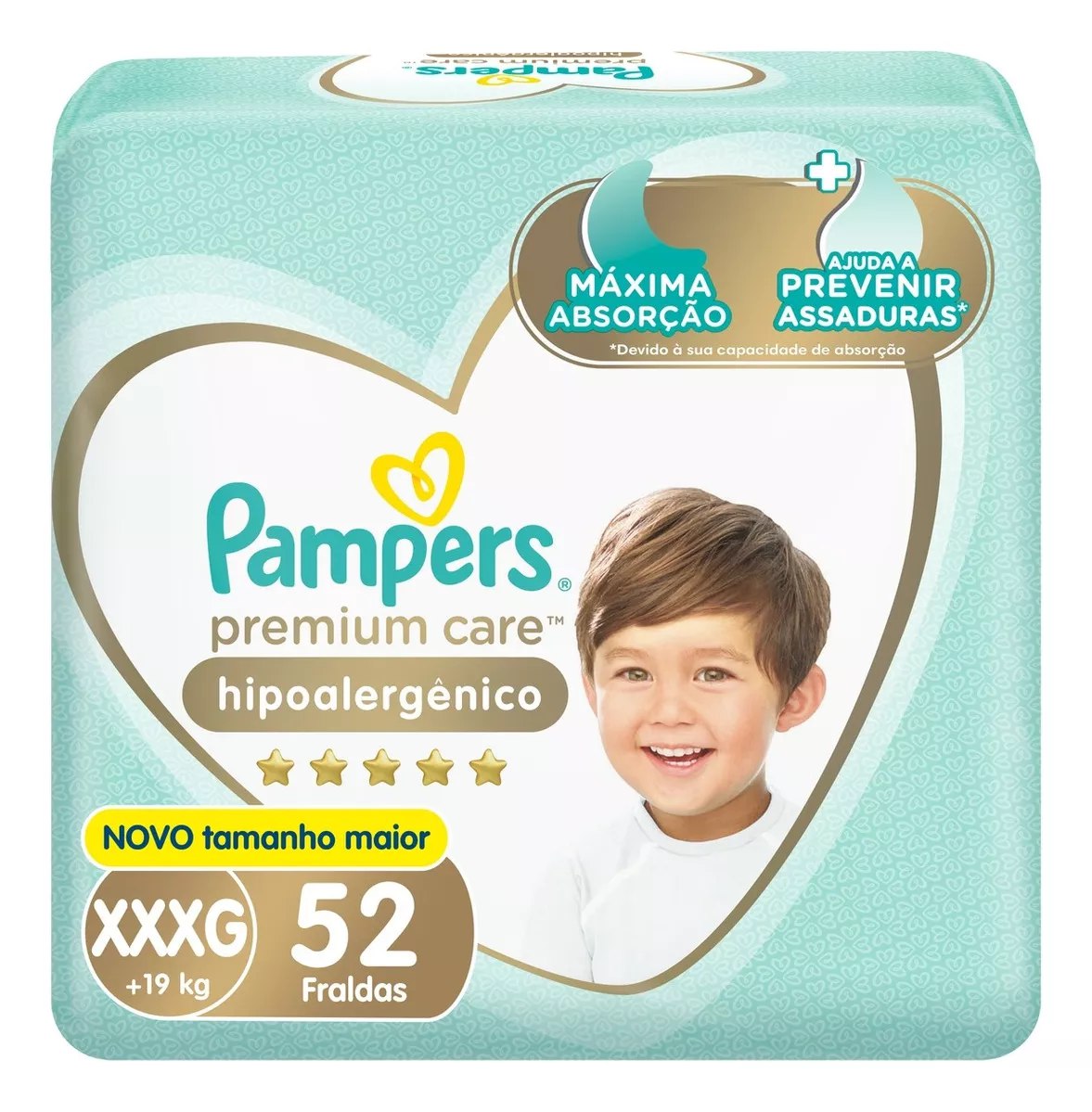 Fralda Pampers Premium Care XXXG com 52