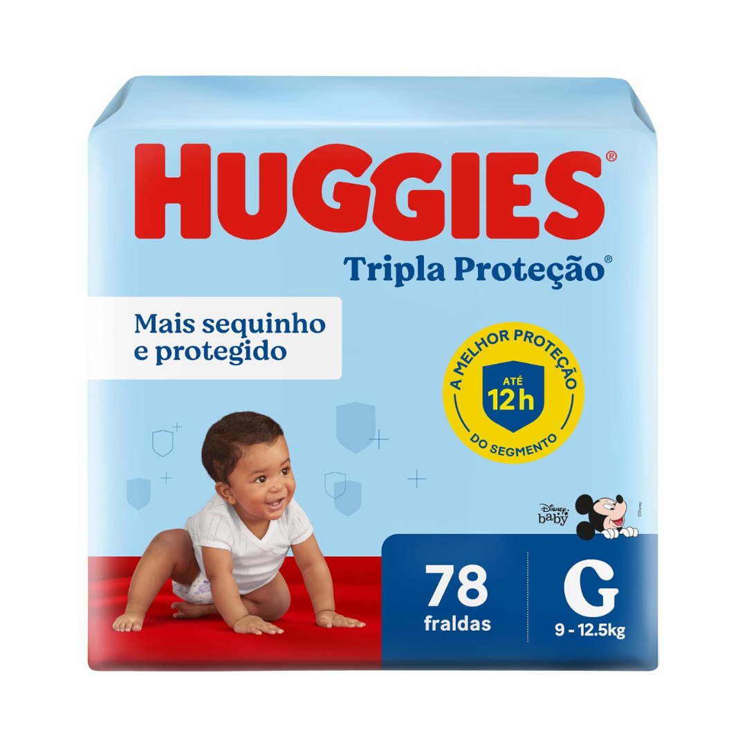 Huggies Fralda Tripla Proteção G 78 Un