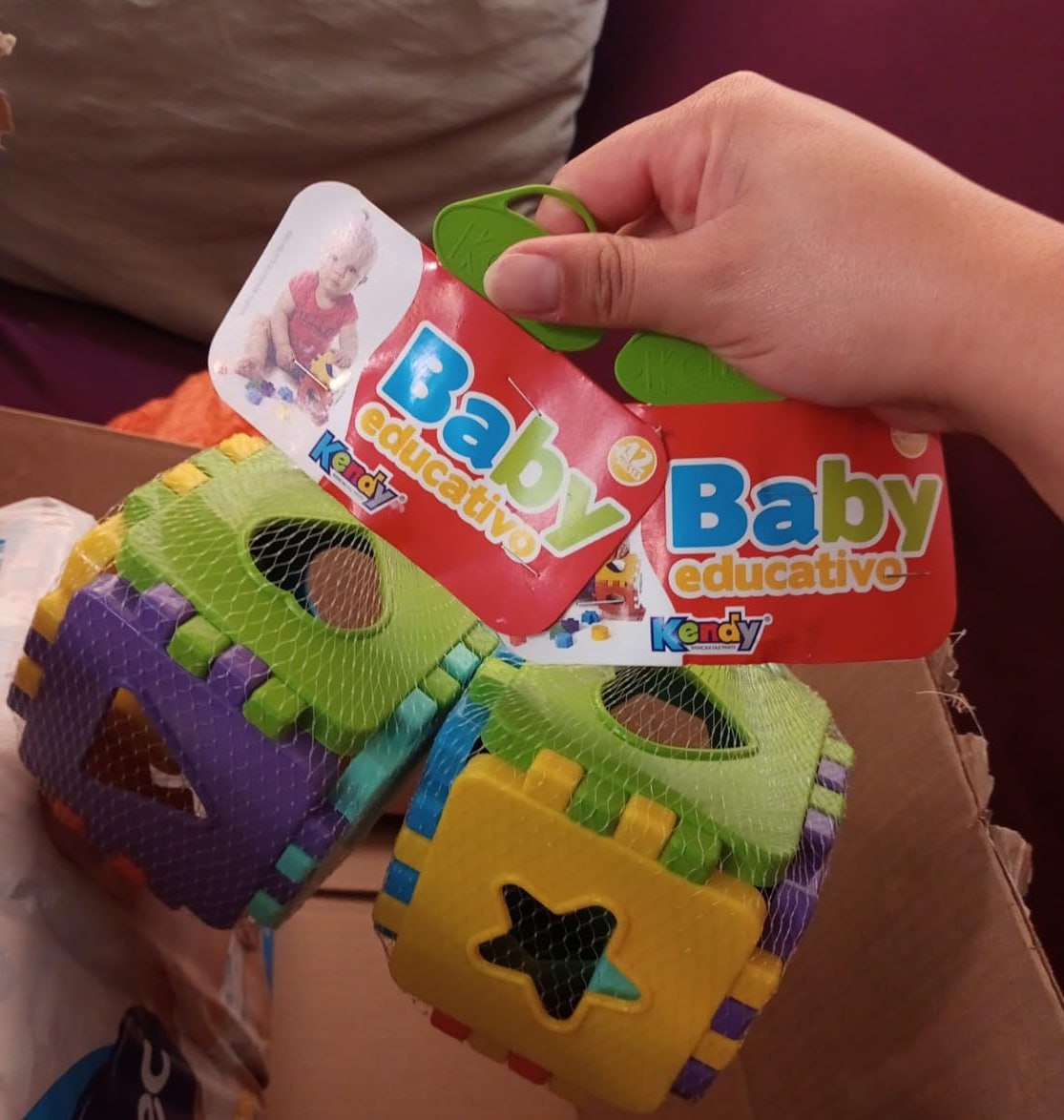 Kendy Cubo Baby Educativo Com Blocos Colorido