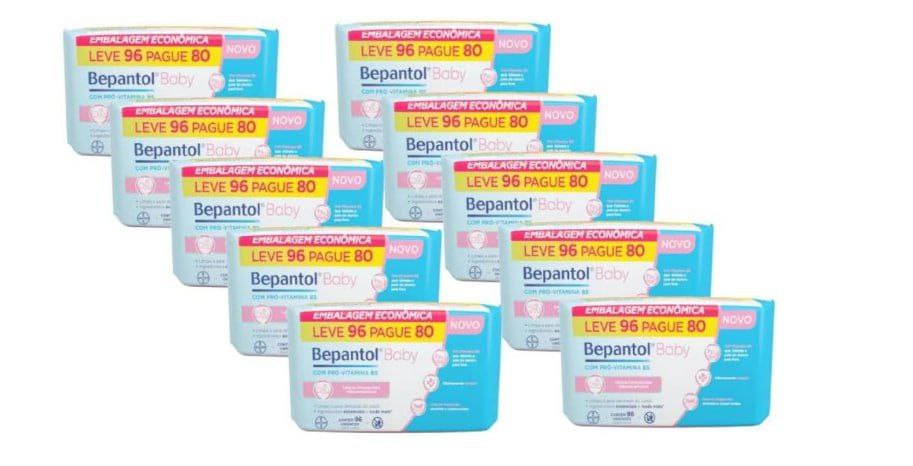 Kit 10 Lenços Umedecidos Hipoalergênicos Bepantol Baby 96un Cada