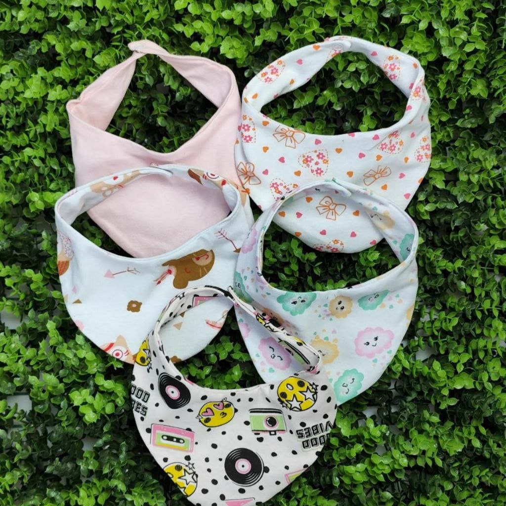 Kit 5 babador bandana para menino ou menina🧡