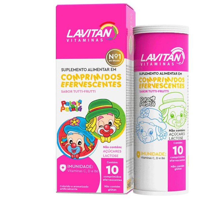 LAVITAN Suplemento Alimentar Crianças Efervescente Tutti Frutti Lavitan 10 Cápsulas