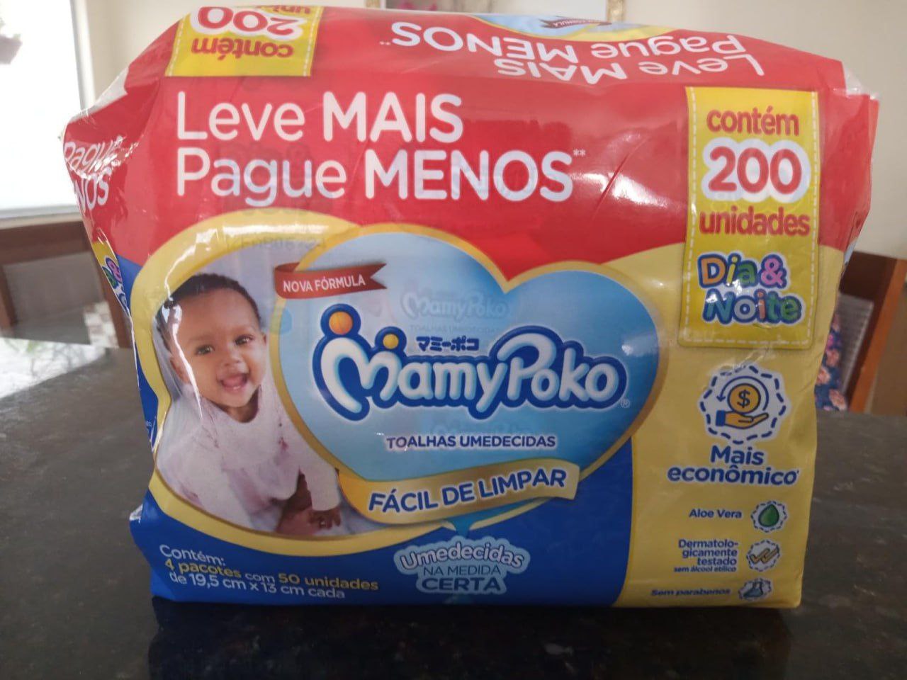 Lenço Umedecido Mamypoko Dia&Noite 200 unidades