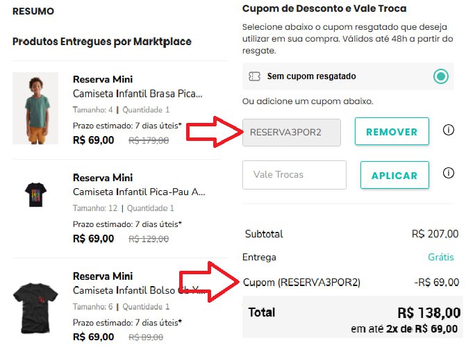 🚨LEVE 3 PAGUE 2🚨RESERVA MINI👏 R$ 46 CADA 😱