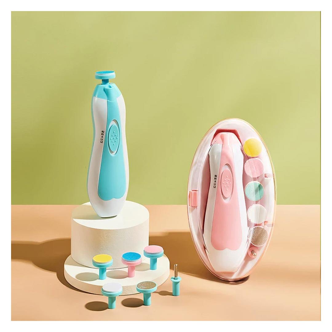 Lixa de Unha Elétrico Aparador Cortador Para Bebê Infantil Rosa/Azul