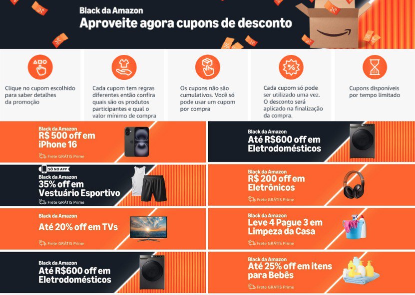 🔥 Mais cupons Liberado na Amazon🔥