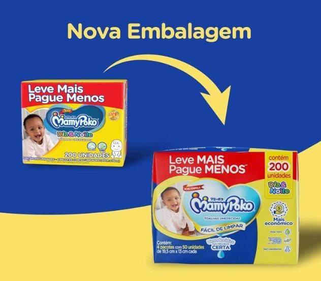 MamyPoko Lenços Umedecidos Dia&Noite 200 Unidades
