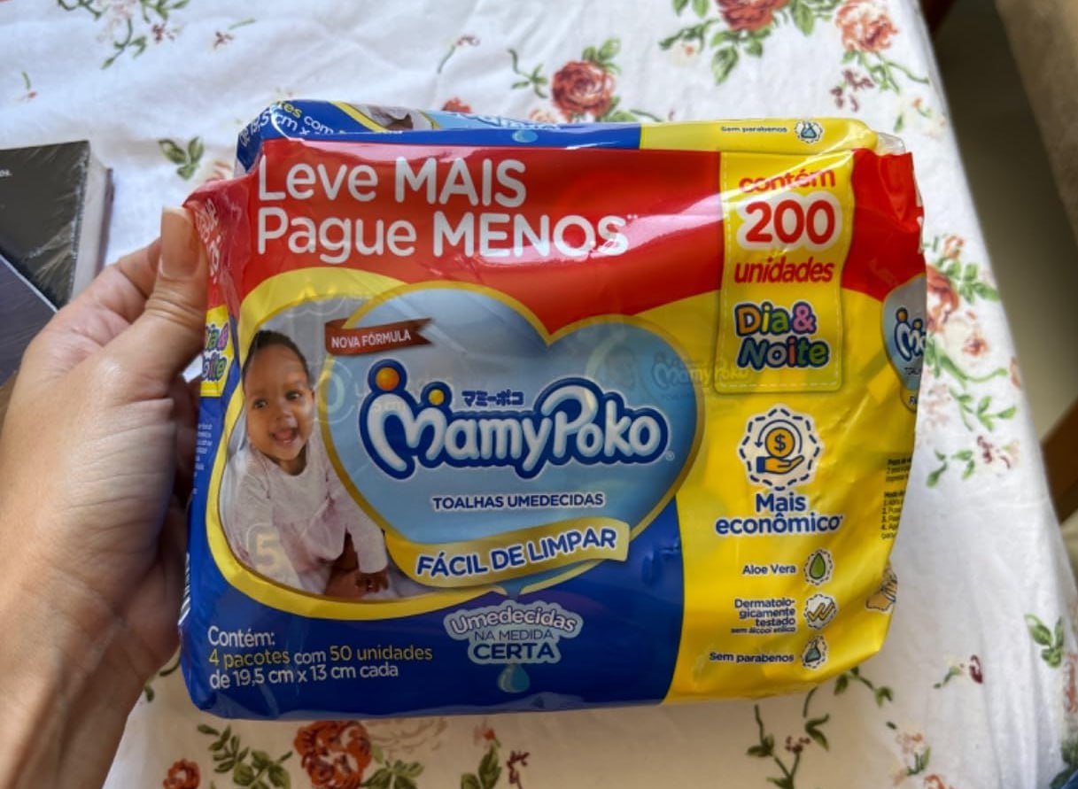 ✨MamyPoko Lenços Umedecidos Dia&Noite 200 Unidades