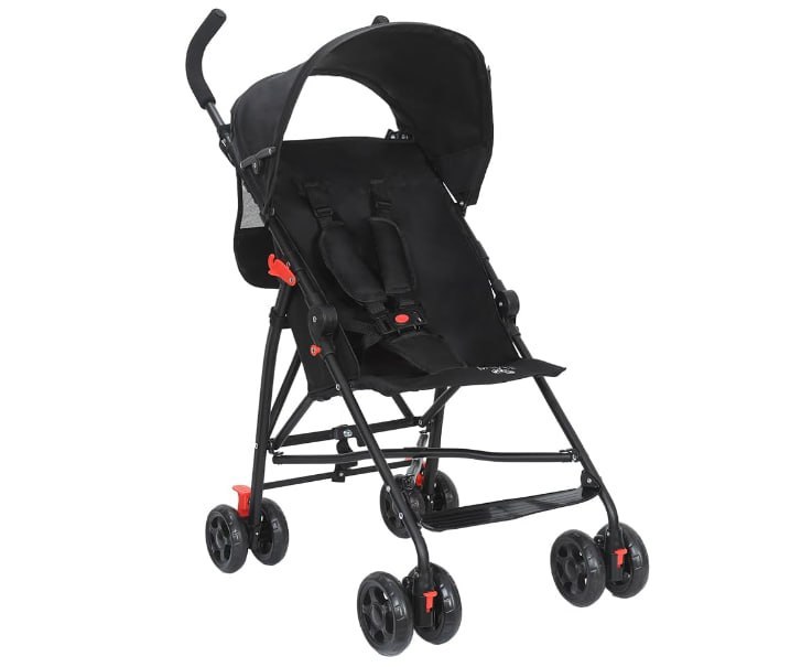 Maxi Baby Carrinho de Bebê Passeio Guarda Chuva MOVEE (Preto)