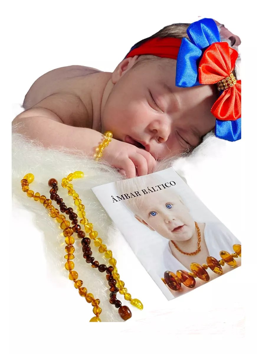 Pulseira De Âmbar Infantil - Várias Cores