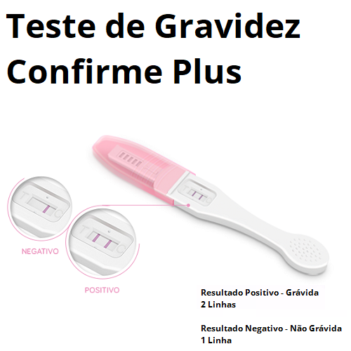 Resultado Teste de gravidez Confirme Plus Positivo. Resultado Teste de gravidez Confirme Plus Positivo.