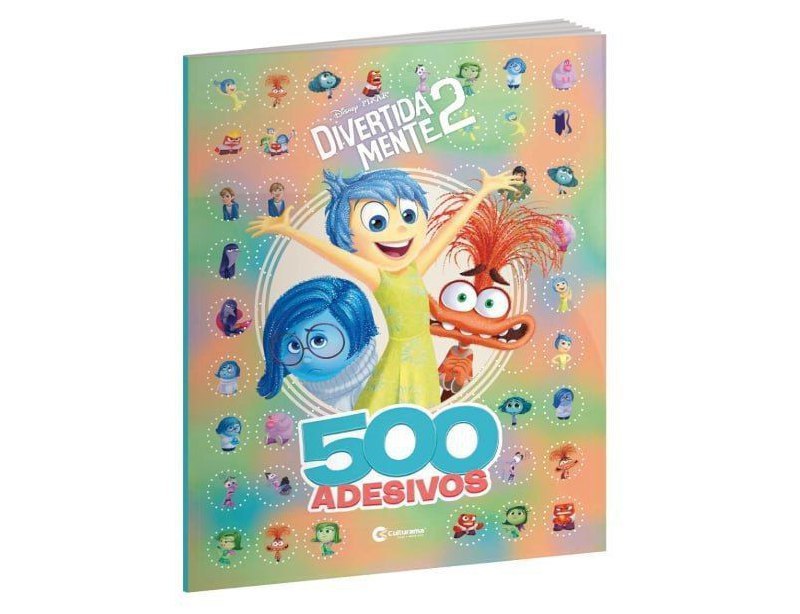 500 adesivos Divertida Mente 2 Capa comum