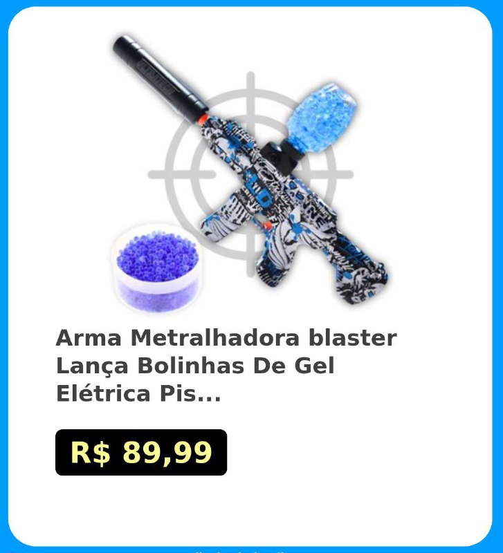 🛍Arma Metralhadora blaster Lança Bolinhas De Gel Elétrica Pistola de gel bla...