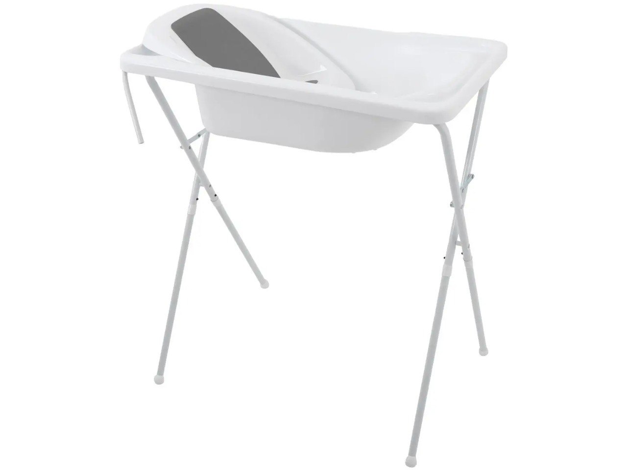 Banheira de Bebê com Suporte Dobrável Galzerano - Acqua Trio Branco 20L