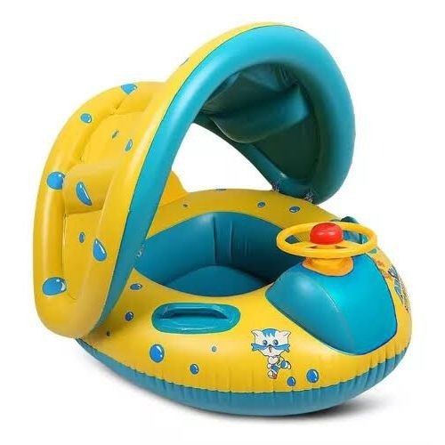 💜 Boia para Bebê Bote com Cobertura Inflável