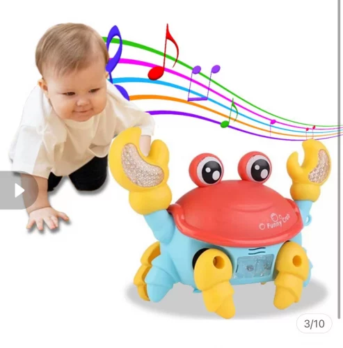 🛍️Brinquedo Caranguejo Fujão Musical Som Luz E Movimento