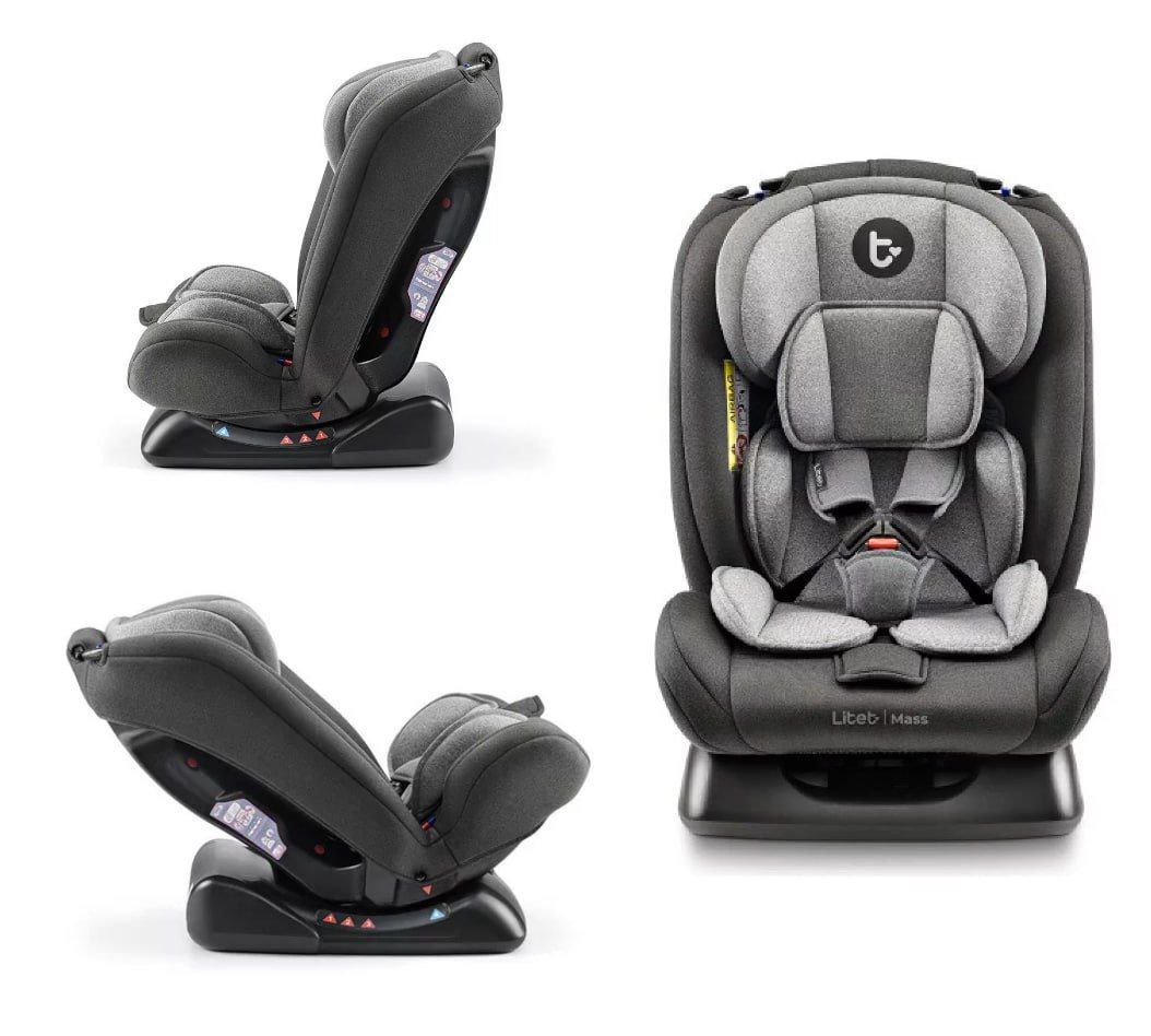Cadeira Para Auto 0-36 Kg Litet Mass Preta e Cinza - BB458