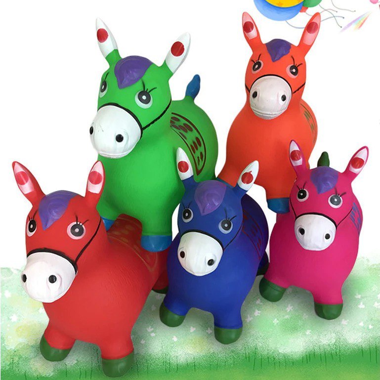Cavalinho Upa Upa Pula Pula Inflável Musical Brinquedo Infantil