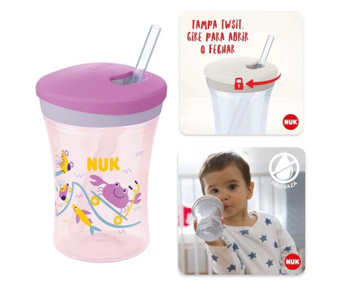 Copo Action Evolution com Canudo 230ml - NUK