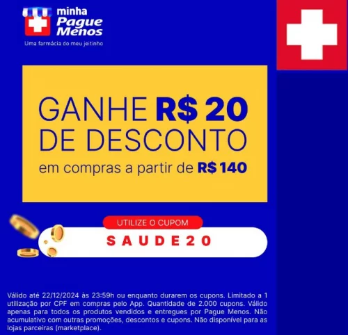 🏷Cupom Liberado na Pague Menos