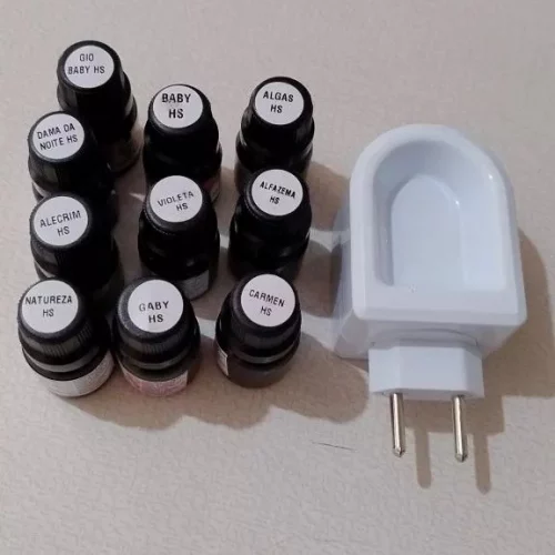 Difusor Elétrico de Ambientes Bivolt 30ml + 10 Essências a Base de Água 15ml - Personalize o Seu Kit