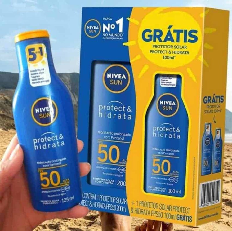 É O KIT COM 2 PROTETORES FPS50 DA NIVEA