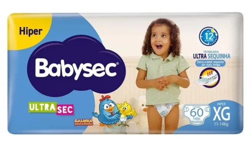 Fralda Babysec Ultrasec Galinha Pintadinha XG com 60
