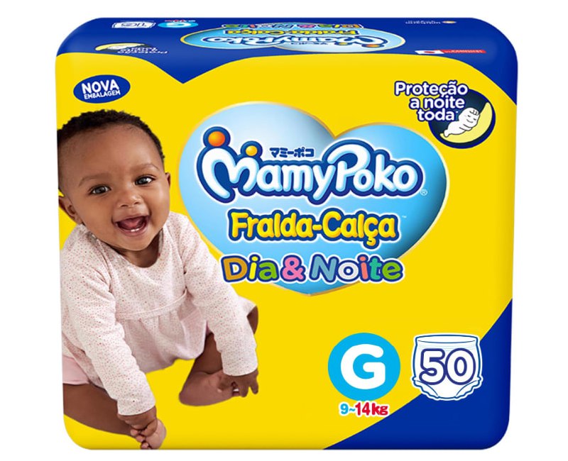 Fralda-Calça MamyPoko Dia&Noite G 50 Unidades (Roupinha)