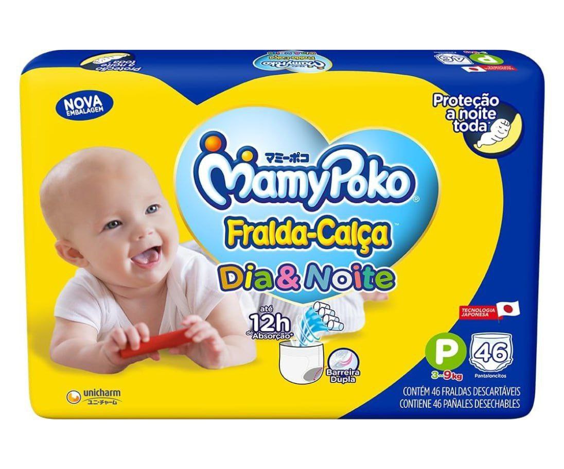 Fralda Calça Mamypoko Dia&noite P 46 Unidades