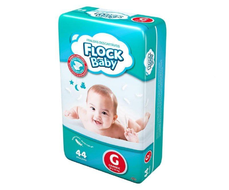Fralda Flock Baby Mega G 44 Unidades