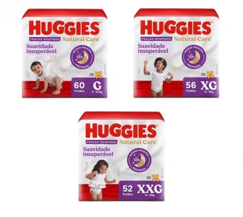 Fralda Huggies Natural Care Roupinha
