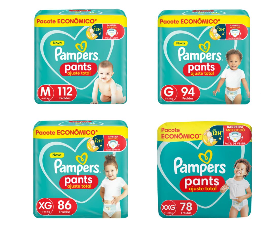 Fralda Pampers Pants Ajuste Total
