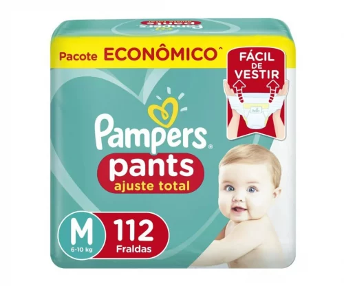 Fralda Pampers Pants Ajuste Total M 112 Unidades