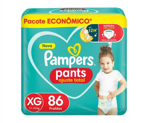 Fralda Pampers Pants Ajuste Total XG 86 unidades