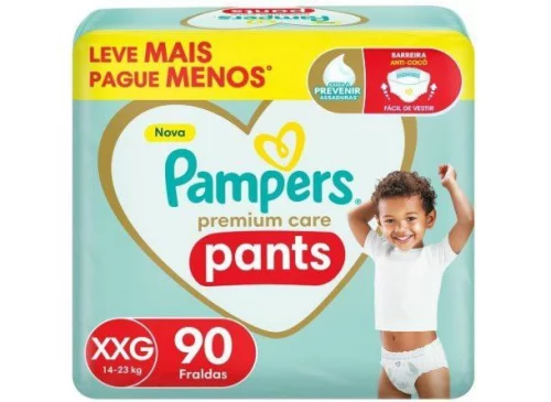 Fralda Pampers Pants Premium Care XXG - 90 fraldas