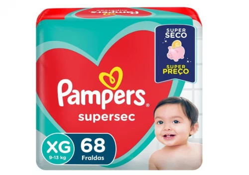 Fralda Pampers Supersec XG 68 Unidades