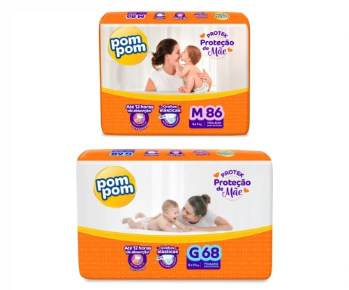 Fralda Pom Pom Protek Proteção De Mãe
